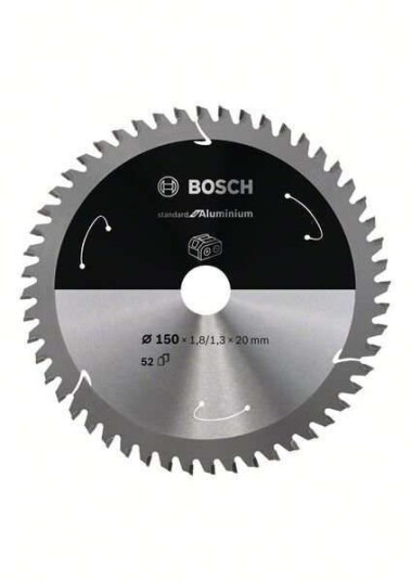 Bosch 150 mm Aluminium Sirkelsagblad med 52 Tenner for Batteridrevne Sager Bosch 150 mm Aluminium Sirkelsagblad med 52 Tenner for Batteridrevne Sager