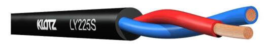 Klotz Ly225 Twinaxial Speaker Cable Svart 2x2.5 10m