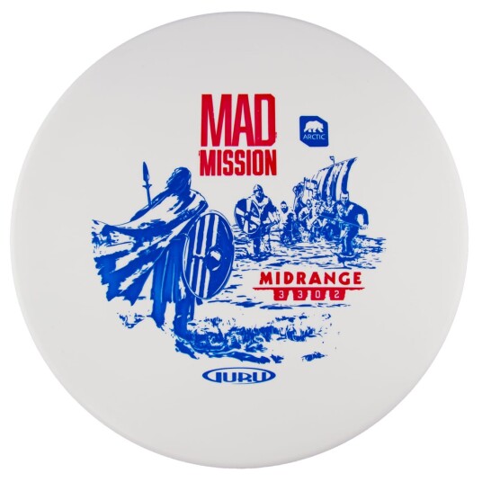Guru Disc Golf Arctic Line Midrange Mad Mission 150-165g White