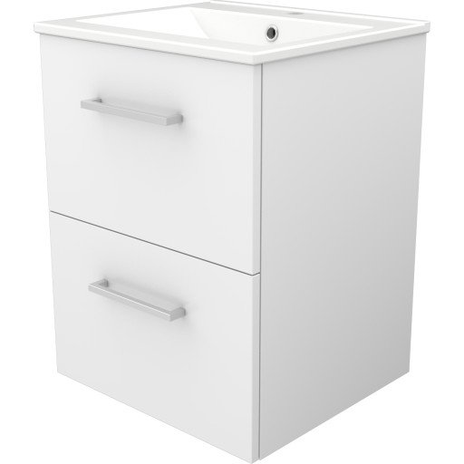 Sanibell Basicline møbelsæt 50x46cm hvid højglans Sanibell Basicline møbelsæt 50x46cm hvid højglans