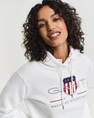 Gant Archive Shield hettegenser EGGSHELL XS Gant Archive Shield hettegenser EGGSHELL XS