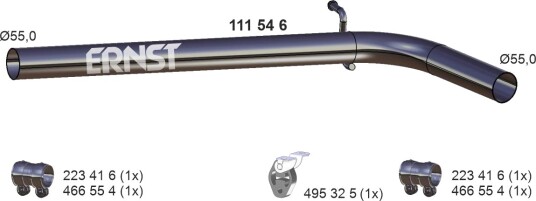 ERNST 111546 Eksosrør ERNST 111546 Eksosrør