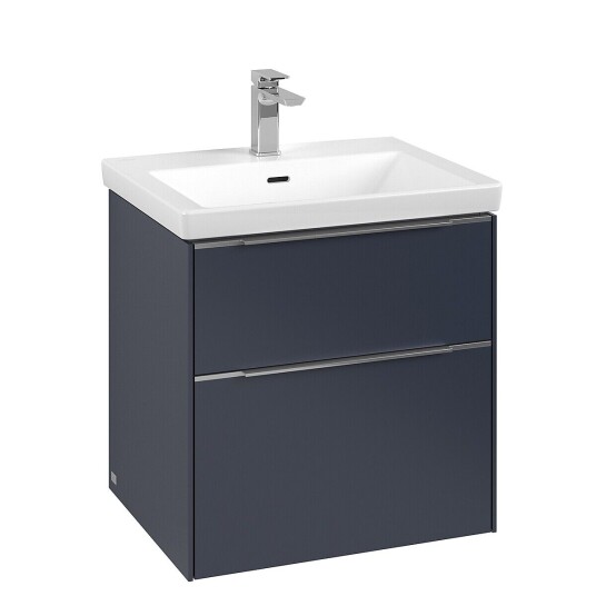 Villeroy & Boch  Subway 3.0 Servantskap m/2 skuffer 572x576x478 mm Blå Matt