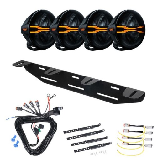 Ekstralys Strands FOR9T Dragon Drive 7   Rund / 18 cm / 105W 4 stk   Komplett pakke