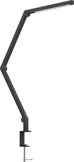 Skrivebordslampe justerbar lysstyrke og farge metallklemme
