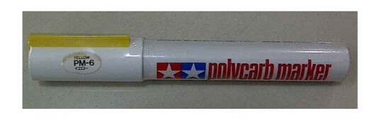 Tamiya PM-6 Yellow Color Polycarb Paint Marker