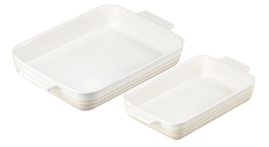 Le Creuset Ildfast formsett stentøy 25+32 cm meringue