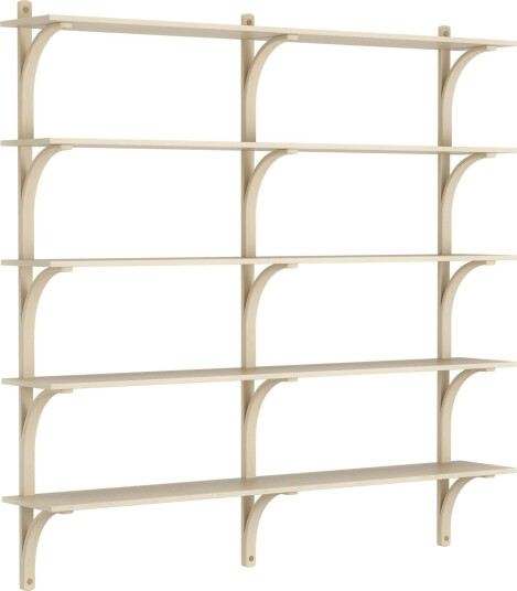 Levi Wall Shelf 180 cm Big Brass / Naturlack Ash