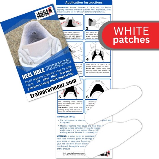 Trainer Armour Heel Hole Preventer White One Size