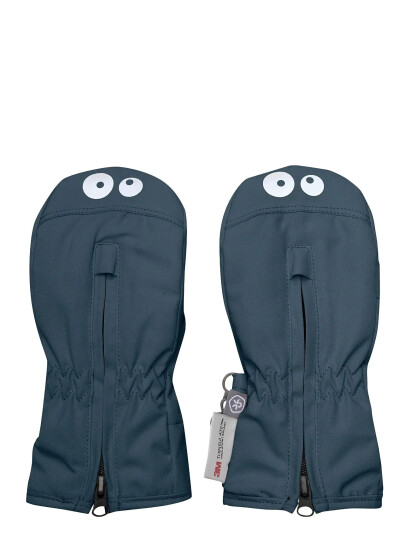 Color Kids Mittens W. Zipper   Navy   6 12MDR