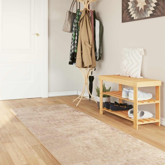 Teppe Runner MARSA Beige 100 x 250 cm Polyester og PVC