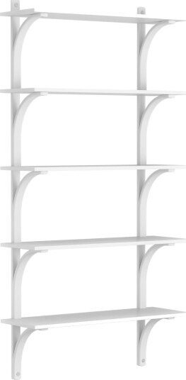 Levi Wall Shelf 90 cm Big Aluminium / Vitlaserad Ash