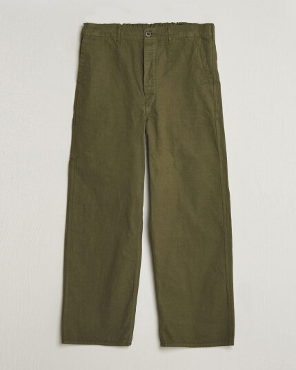 orSlow Wide Fit French Work Pants Army Green