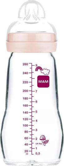 Mam Feel Good Tåteflaske Fra 2 Måneder 260ml Rosa