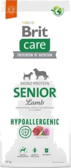 Brit Care Hundemat Senior 12 kg med Lam og Ris - Hypoallergenisk