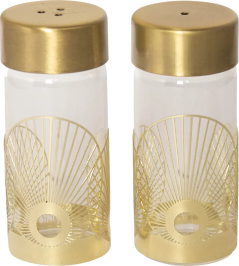Pluto Design Sun saltog pepperkar Gull glass