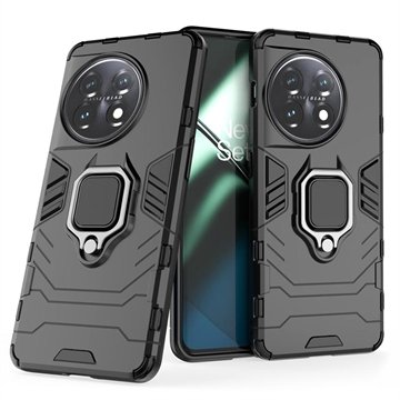 OnePlus 11 Hybrid-deksel med Ringholder Svart