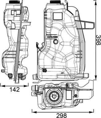 MAHLE CRT 76 000S Utjevningsbeholder, kjølemiddel