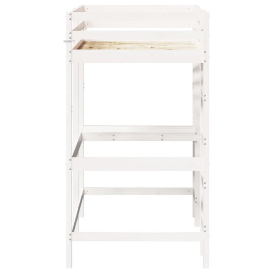 vidaXL Køyeseng med skrivebord hvit 100x200 cm heltre furu 8721012429758