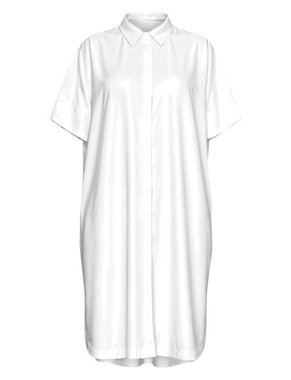 Selected Slfblair 2/4 Short Shirt Dress Noos - White - 36