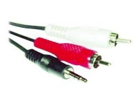 MicroConnect - Lydkabel - RCA hann til ministereojakk hann - 3 m