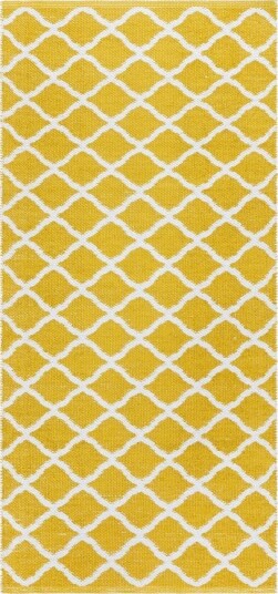 Plastteppe Hilma Wave 70x300 cm Gul