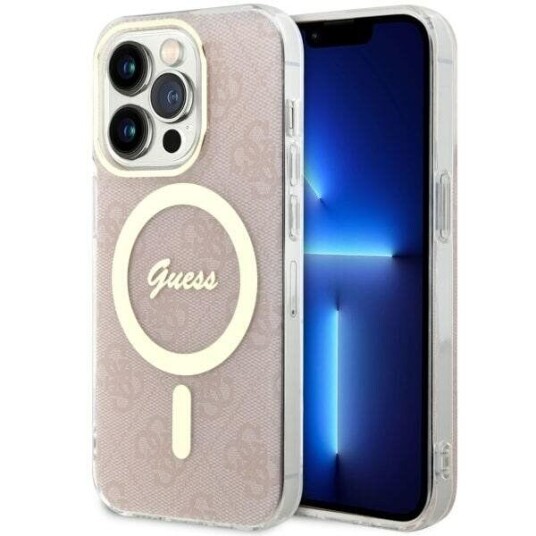Guess Hardcase for iPhone 14 Pro 6,1" Rosa med MagSafe