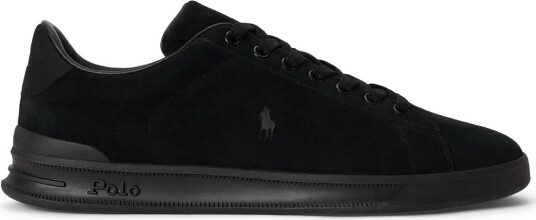 Polo Ralph Lauren Heritage Court Ii Suede Sneaker BLACK 47 Polo Ralph Lauren Heritage Court Ii Suede Sneaker BLACK 47