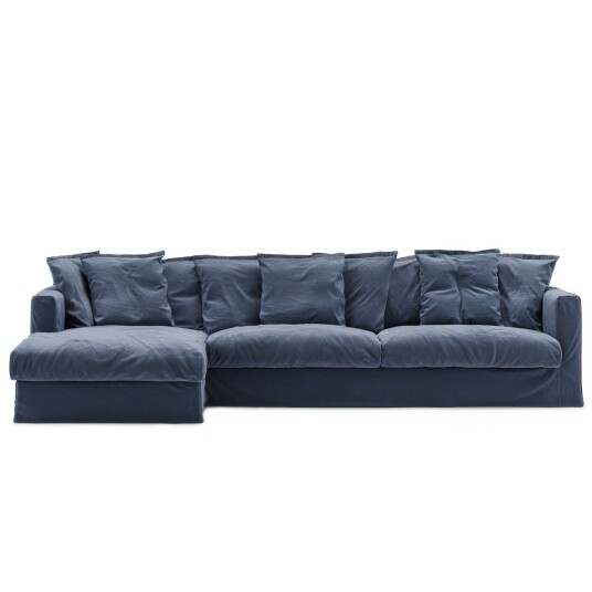 Decotique Le Grand Air 3 Seter Sofa Bomull Divan Venstre Mørkeblå