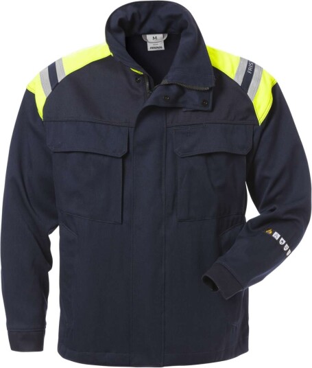 Fristads Flamestat jakke 4965 MFA Marineblå / Hi Vis Gul L