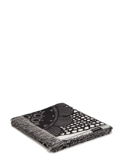 Marimekko Siirtolapuutarha Blanket Black Home ECRU 130X180CM