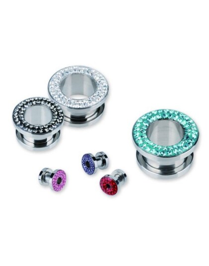 Piercing Tunnel med Rosa Stener Strl 10 mm
