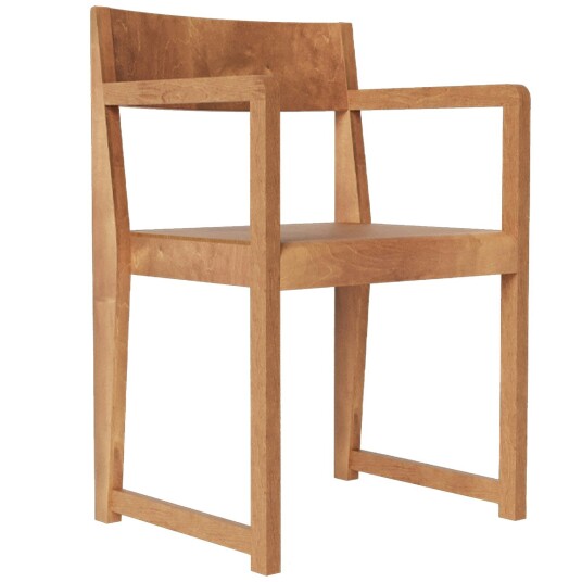 Frama Armrest chair 01 Lenestol Varmbrun