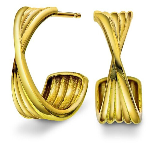 Pan Jewelry Athens Aura øreringer i forgylt 925 sølv