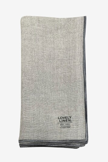 Lovely Linen   Serviett Grace i vasket lin 4 pakning   Hvit