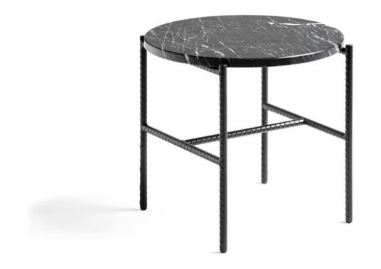 HAY Rebar Sidebord Ø45 Sort Marmor HAY Rebar Sidebord Ø45 Sort Marmor