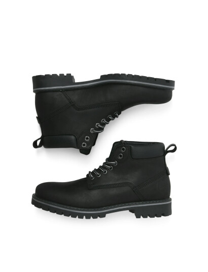 Jack & Jones Jfwqueensway Leather Boot Sn - Black - 44