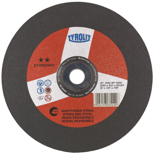 Skrubbskive Standard 27X ø115Ã6 A30R-BFinox