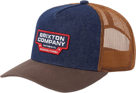 Brixton Reeves Trucker Hat Navy ONE SIZE