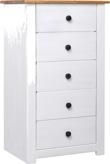 vidaXL Skjenk hvit 46x40x89 cm furu Panama Range