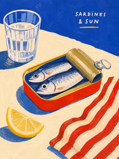 Plakat   Sardiner og Sol