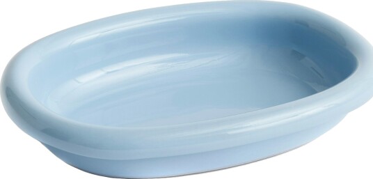 HAY Barro ovalt serveringsfat lite 20x27,5 cm Light blue HAY Barro ovalt serveringsfat lite 20x27,5 cm Light blue