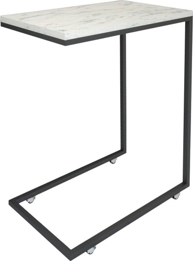 Maddeson Side Avlastningsbord 46 cm - Svart / Hvit