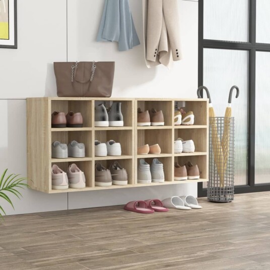 vidaXL Skoskap sonoma eik 2 stk 52,5x30x50 cm vidaXL Skoskap sonoma eik 2 stk 52,5x30x50 cm