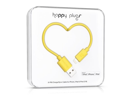 Happy Plugs 2M Lightning USB-kabel 2 M Gul USB 2.0 Happy Plugs 2M Lightning USB-kabel 2 M Gul USB 2.0