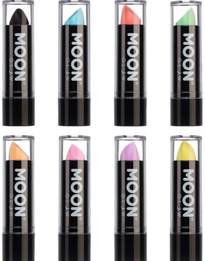 VELG BLANT 8 FARGER Pastellfarget Neon UV/Blacklight Leppestift