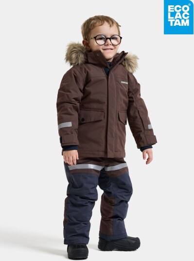 Didriksons Bjärven Kids' Parka Shadow Brown