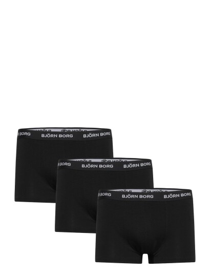 Björn Borg Cotton Stretch Trunk 3P Black M