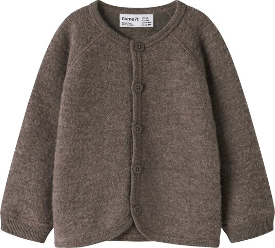 Name It Nbfwmino Wool Bru Ls Card Brown 68