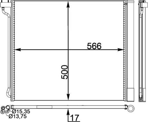 Kondensator, klimaanlegg MAHLE AC 269 000P